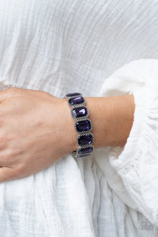 STUDDED SMOLDER PURPLE BRACELET