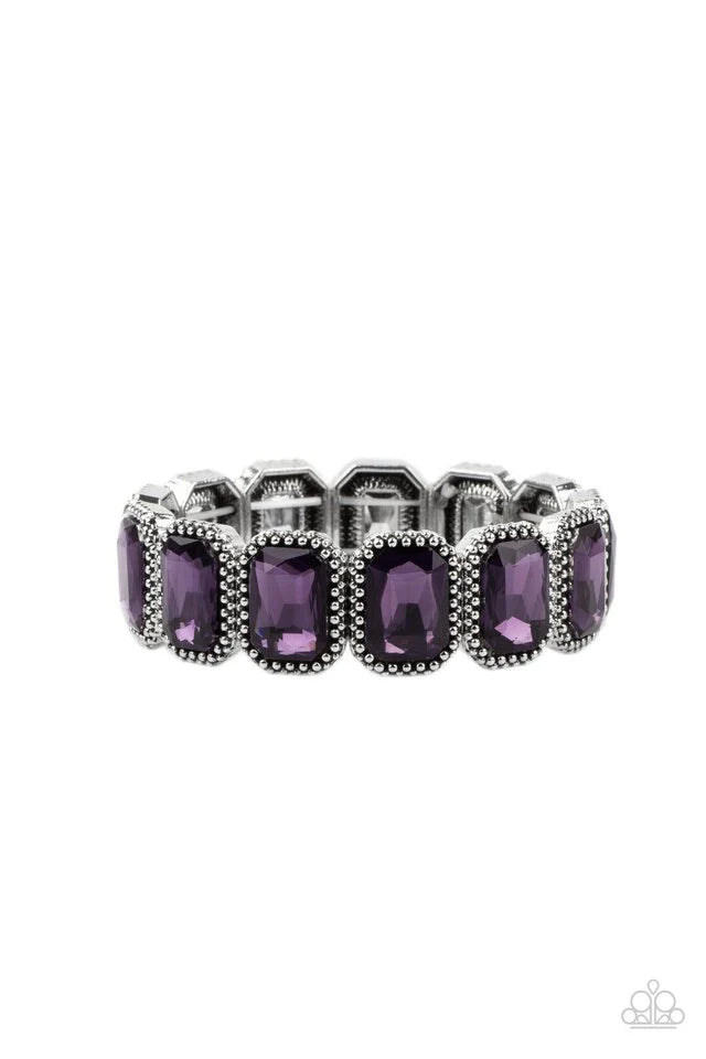 STUDDED SMOLDER PURPLE BRACELET